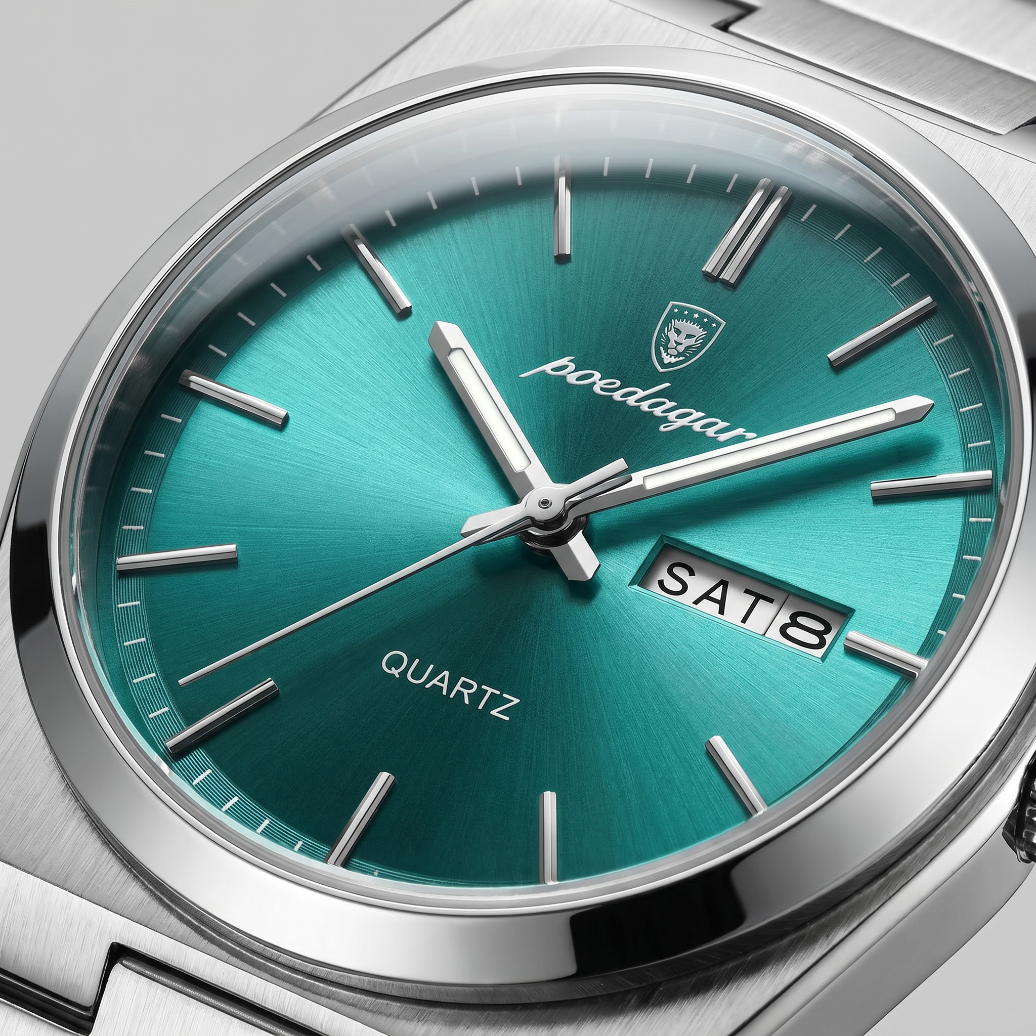 Men's Sunburst Dial Steel Bracelet Watch