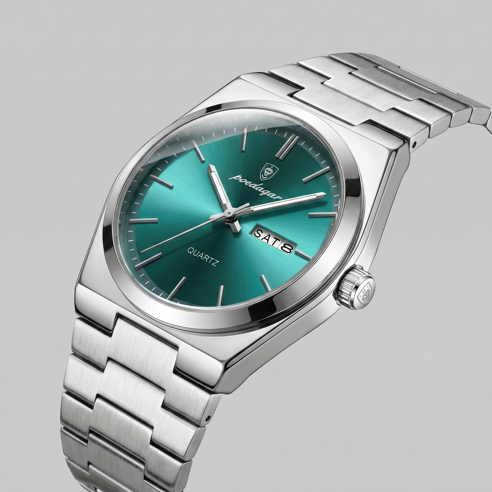Men's Sunburst Dial Steel Bracelet Watch