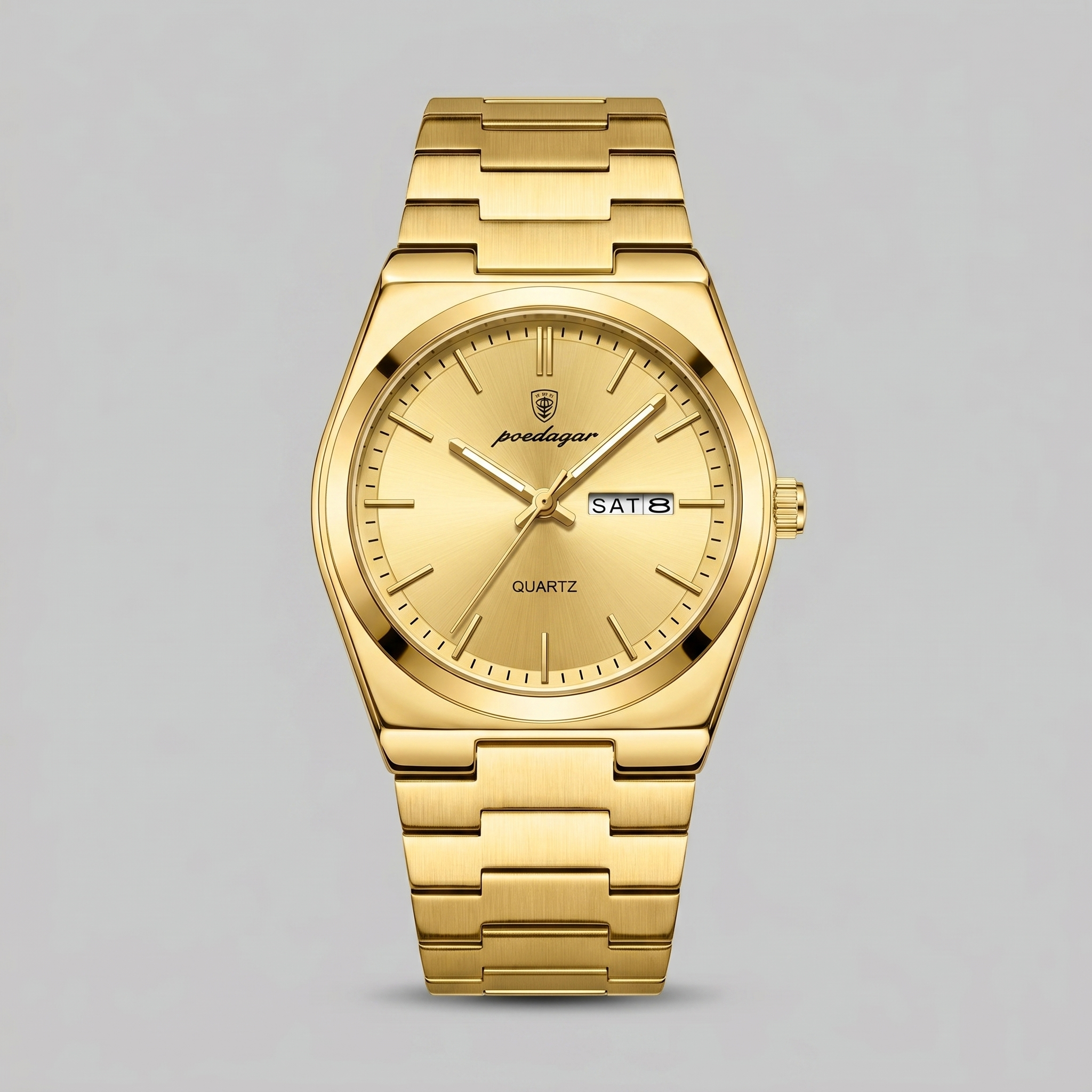 Men's Sunburst Dial Steel Bracelet Watch