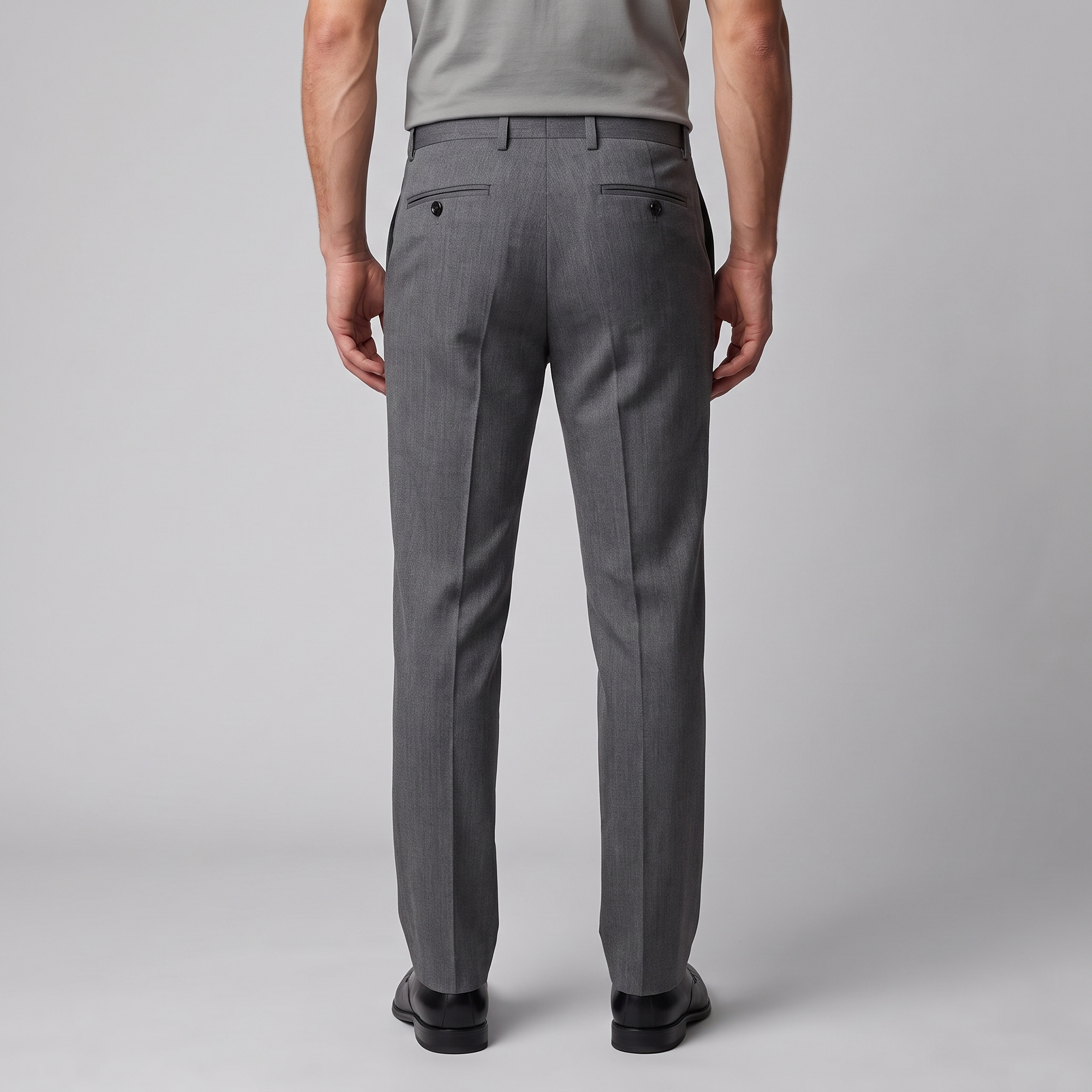 Men's Tailored Flat Front Trousers