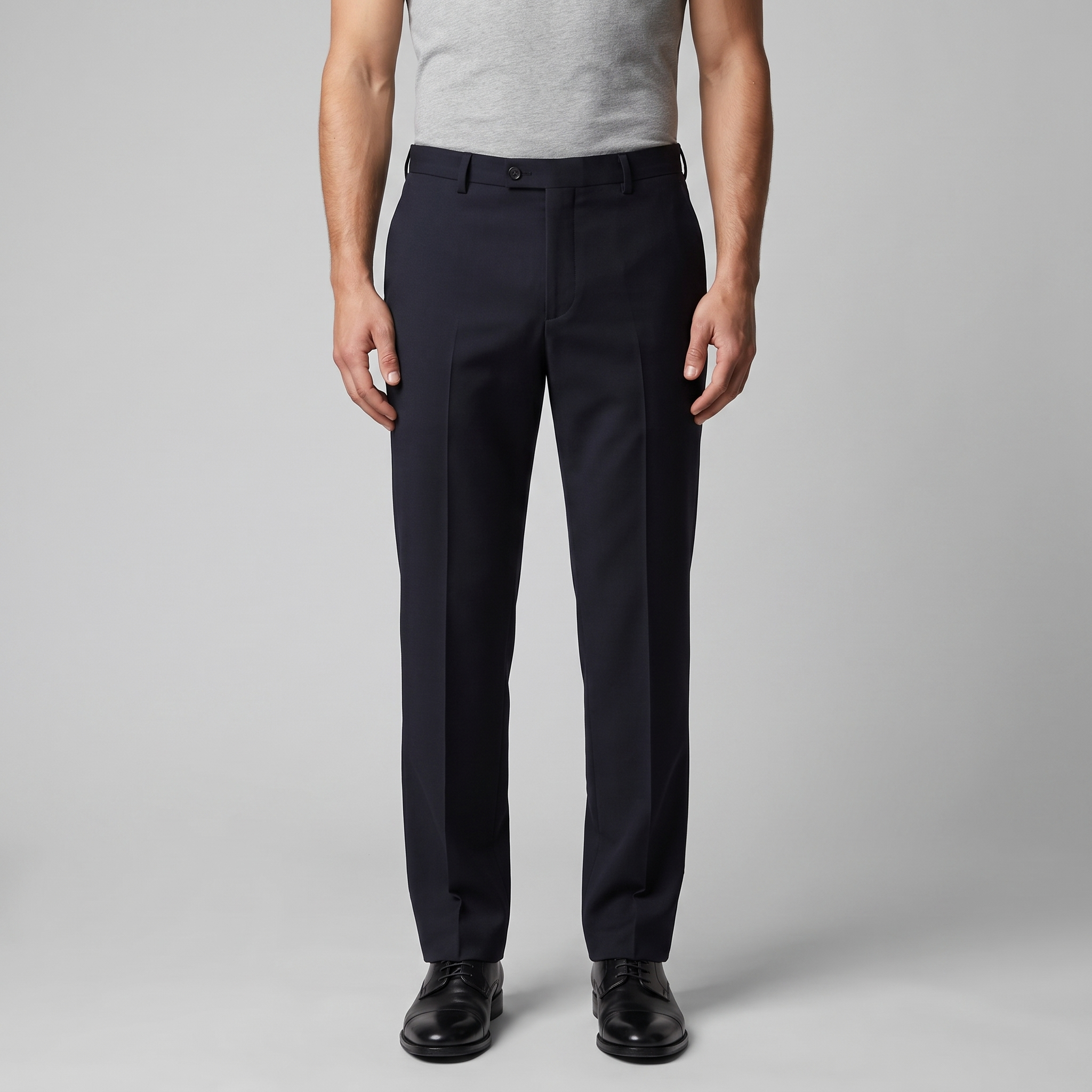 Men's Tailored Flat Front Trousers