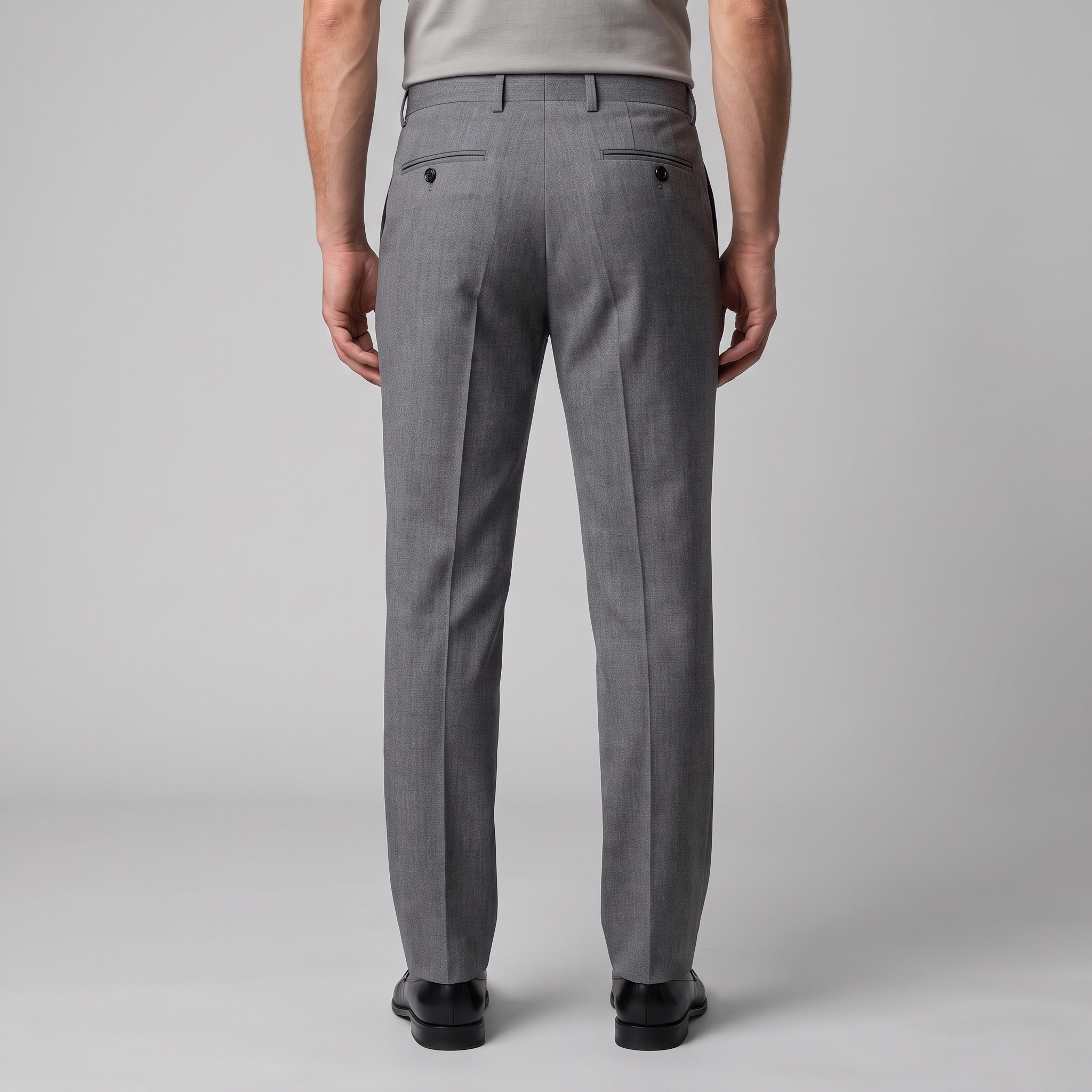 Men's Tailored Flat Front Trousers
