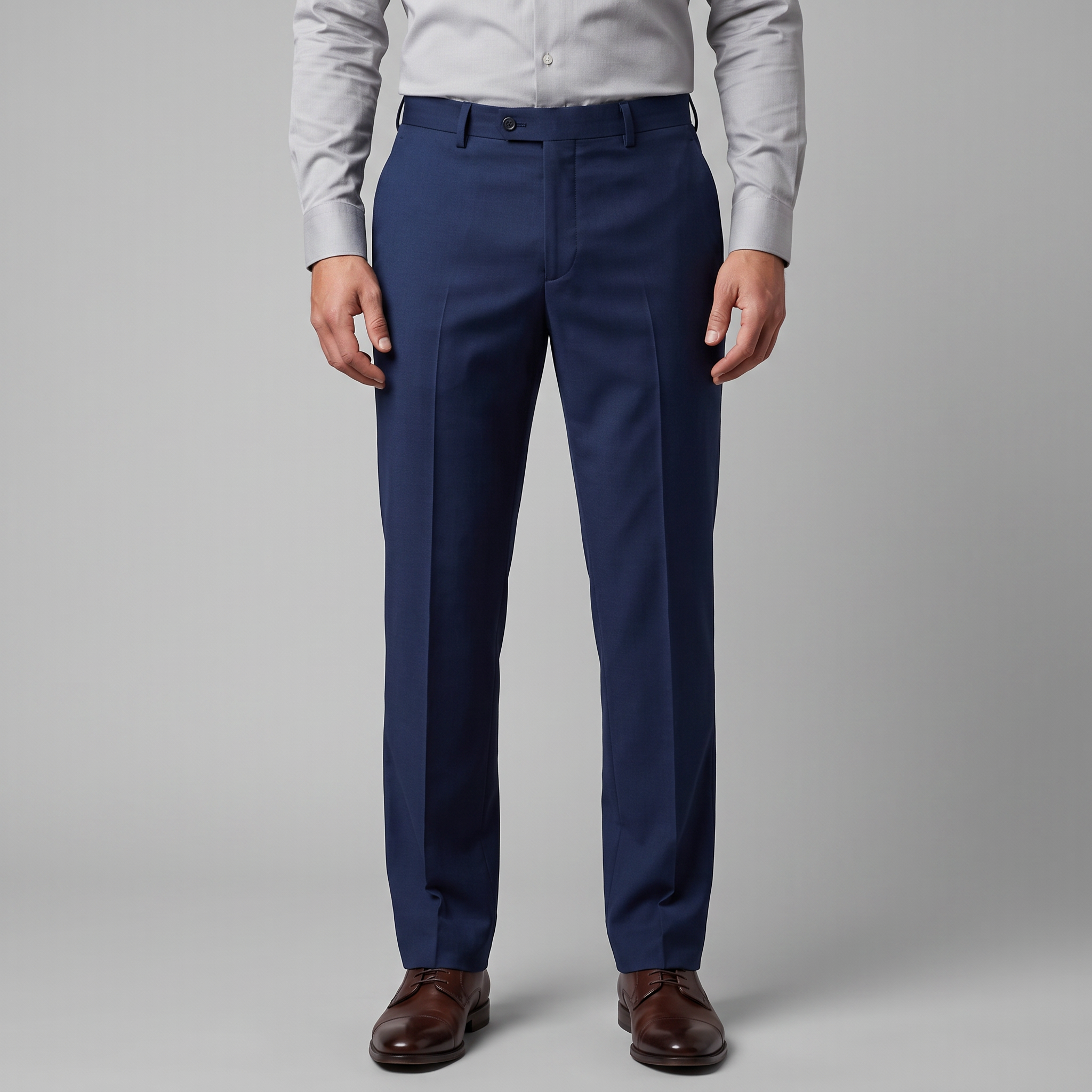 Men's Tailored Flat Front Trousers