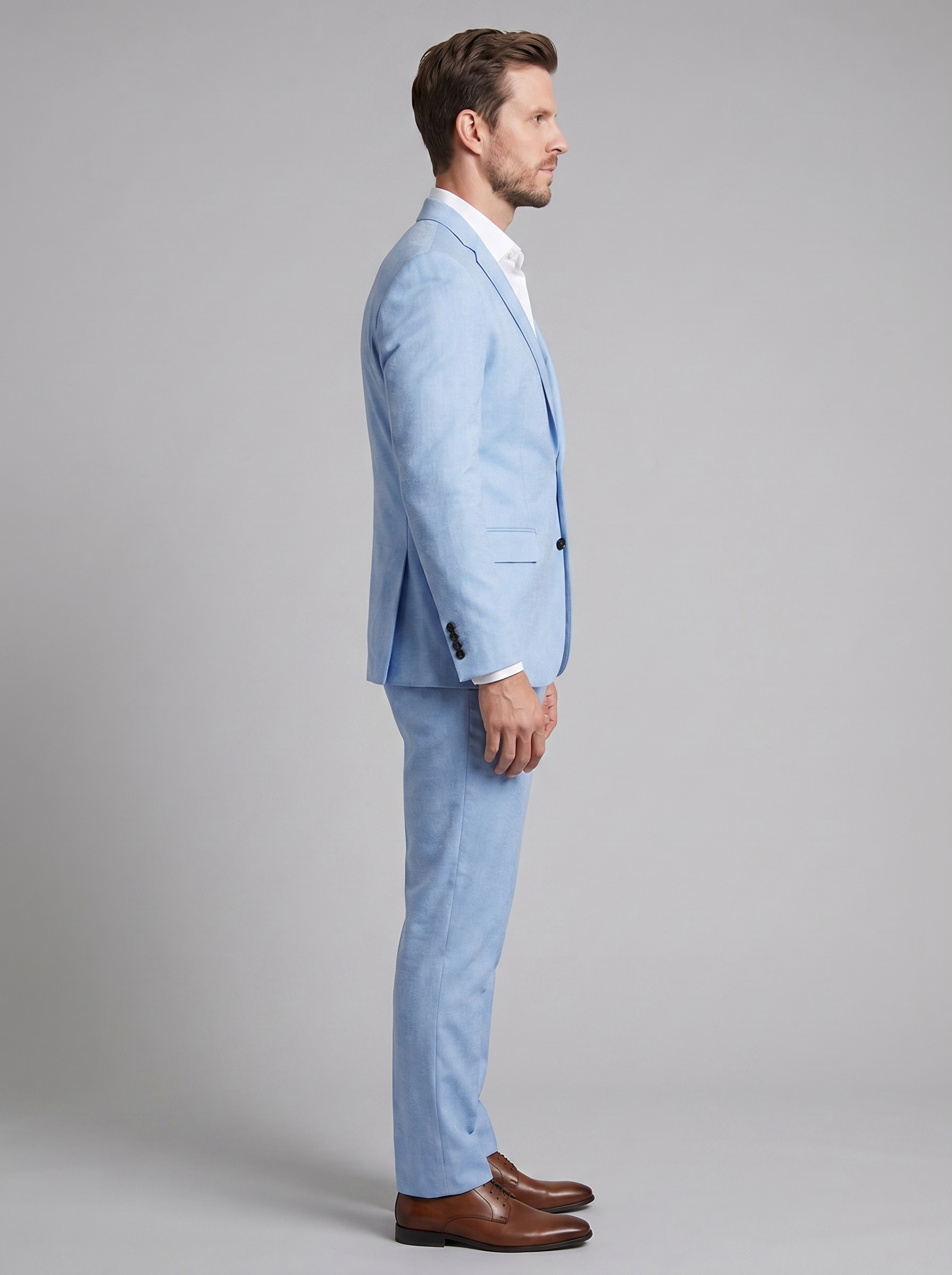 Men's Tailored Two Piece Suit Set with Blazer and Trousers