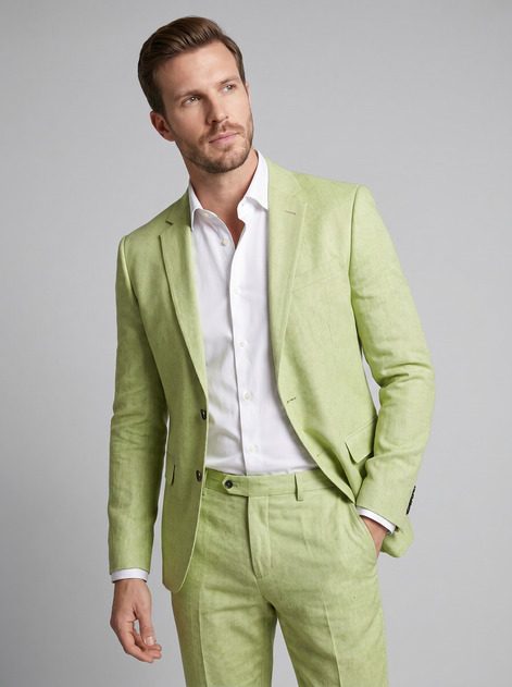 Men's Tailored Two Piece Suit Set with Blazer and Trousers