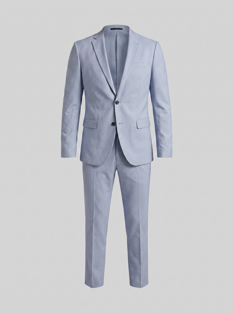 Men's Tailored Two Piece Suit Set with Blazer and Trousers