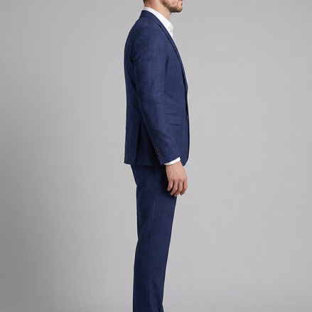 Men's Tailored Two Piece Suit Set with Blazer and Trousers