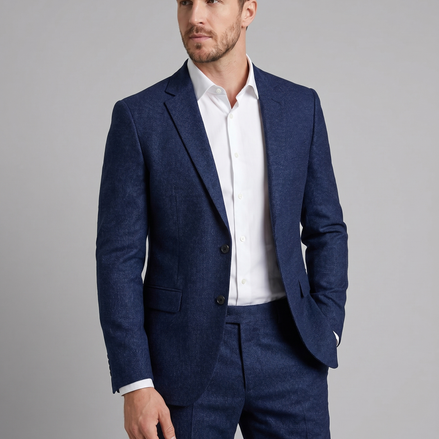 Men's Tailored Two Piece Suit Set with Blazer and Trousers