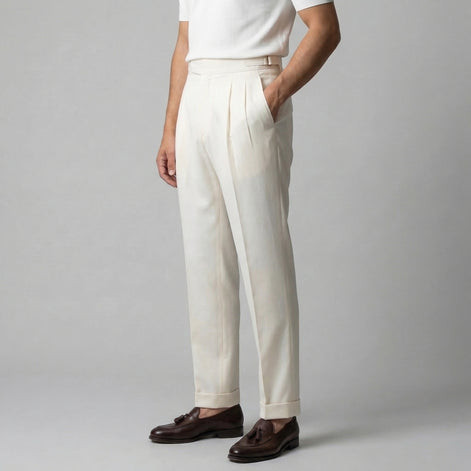 Men's Tailored fit Pleated Trousers