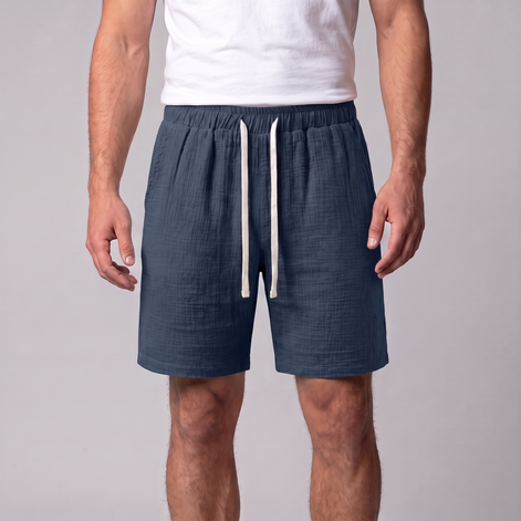Men's Textured Drawstring Shorts