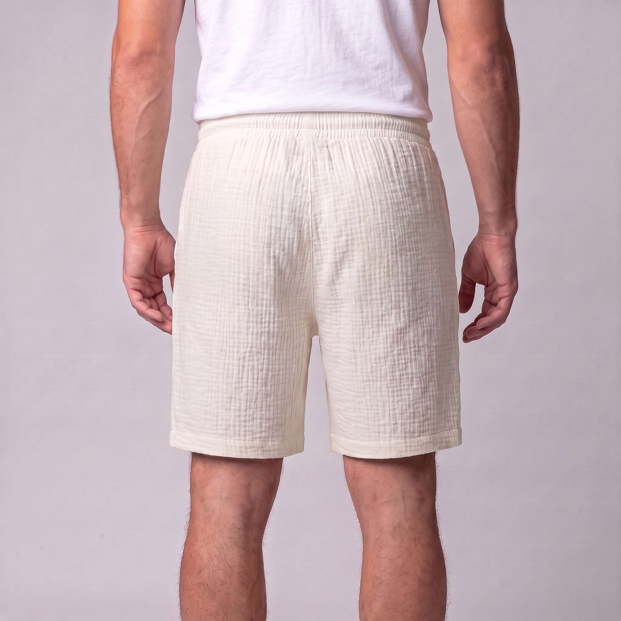 Men's Textured Drawstring Shorts