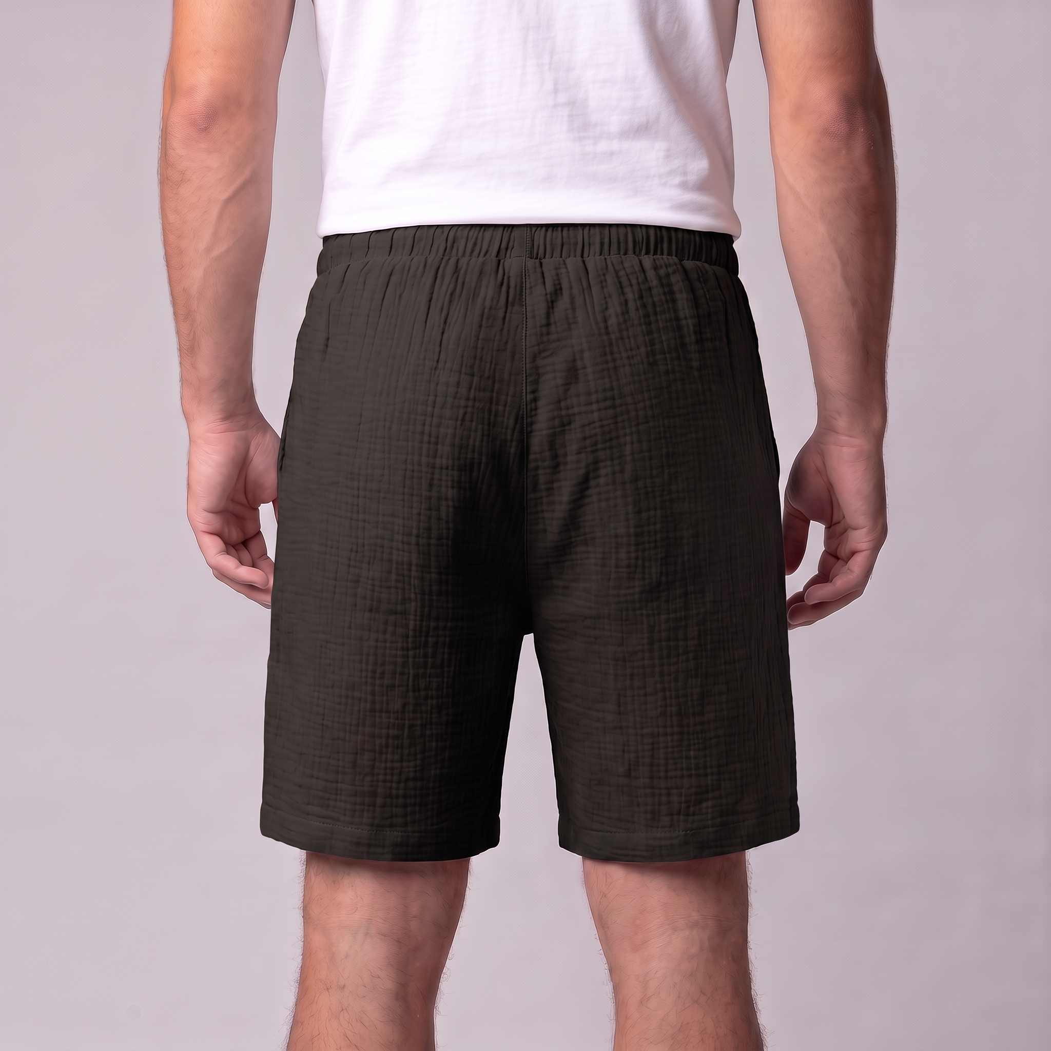 Men's Textured Drawstring Shorts