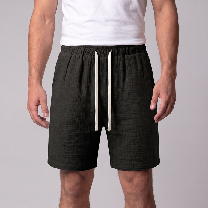 Men's Textured Drawstring Shorts