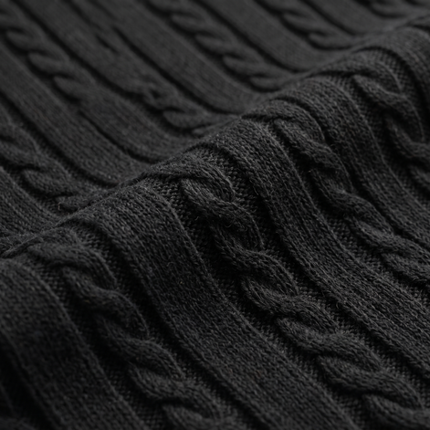 Men's Textured Knit Contrast Trim Polo Shirt