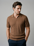 Men's Textured Knit Polo Shirt