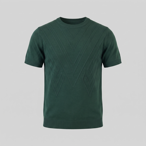 Men's Textured Knit T-Shirt for Comfort and Style