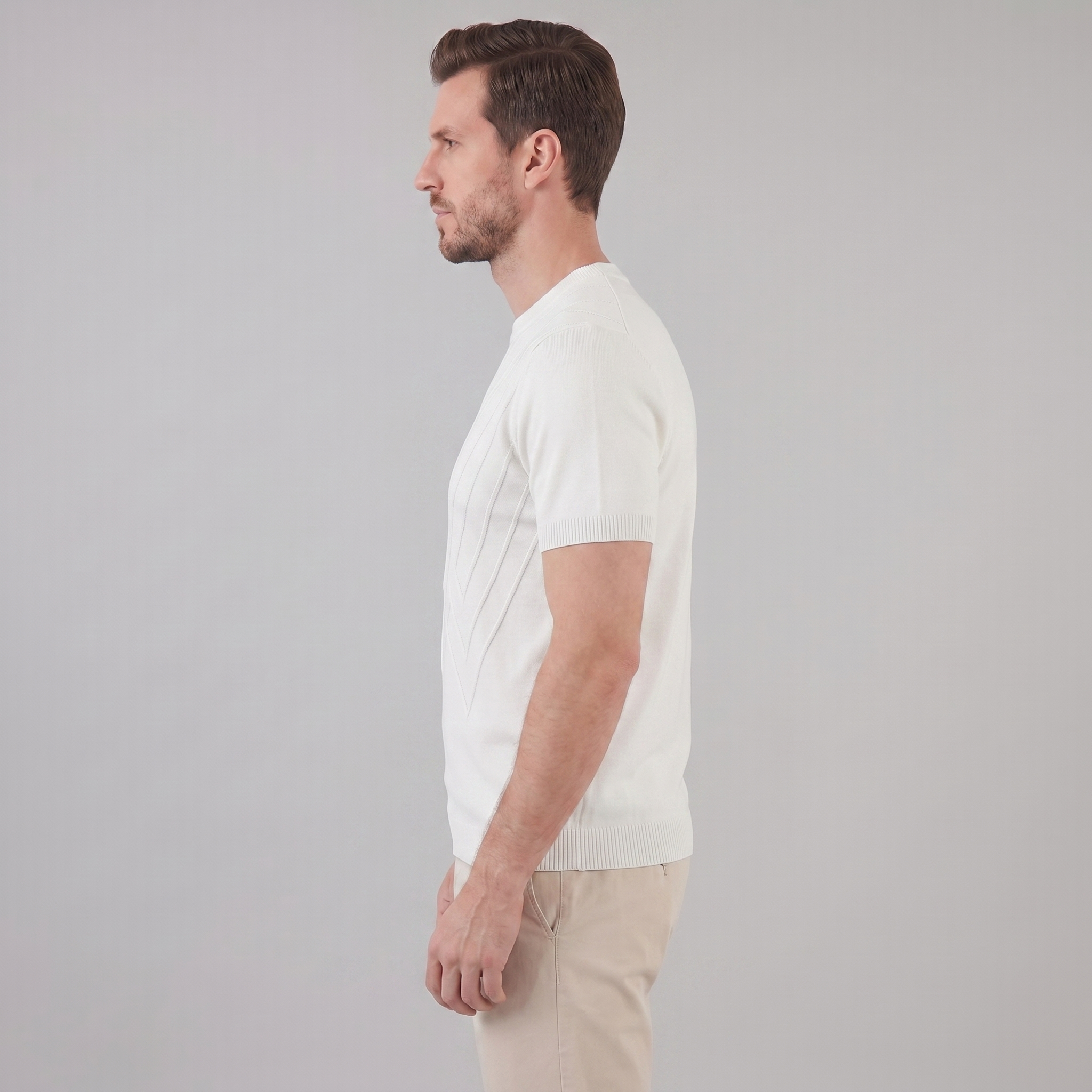 Men's Textured Knit T-Shirt for Comfort and Style