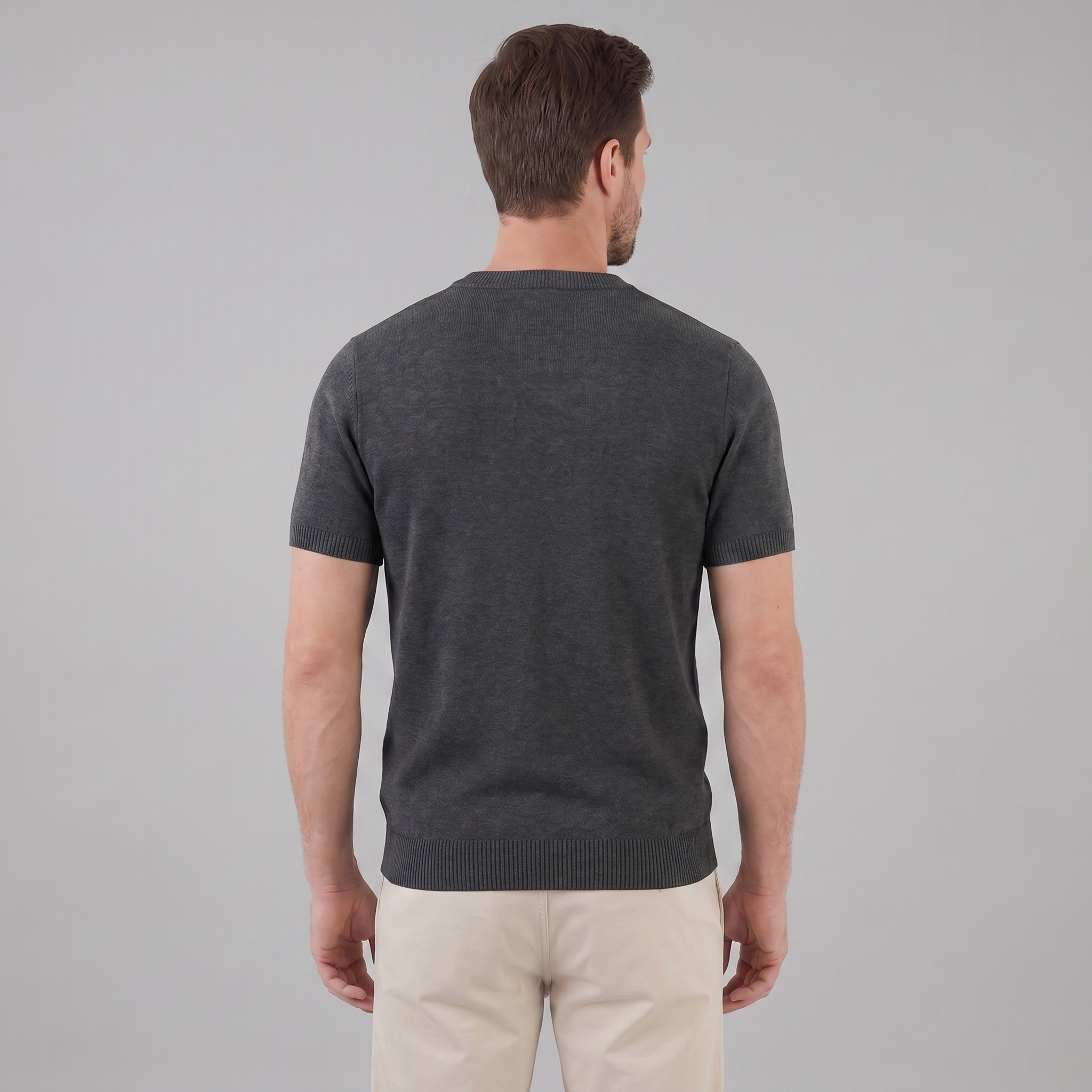 Men's Textured Knit T-Shirt for Comfort and Style