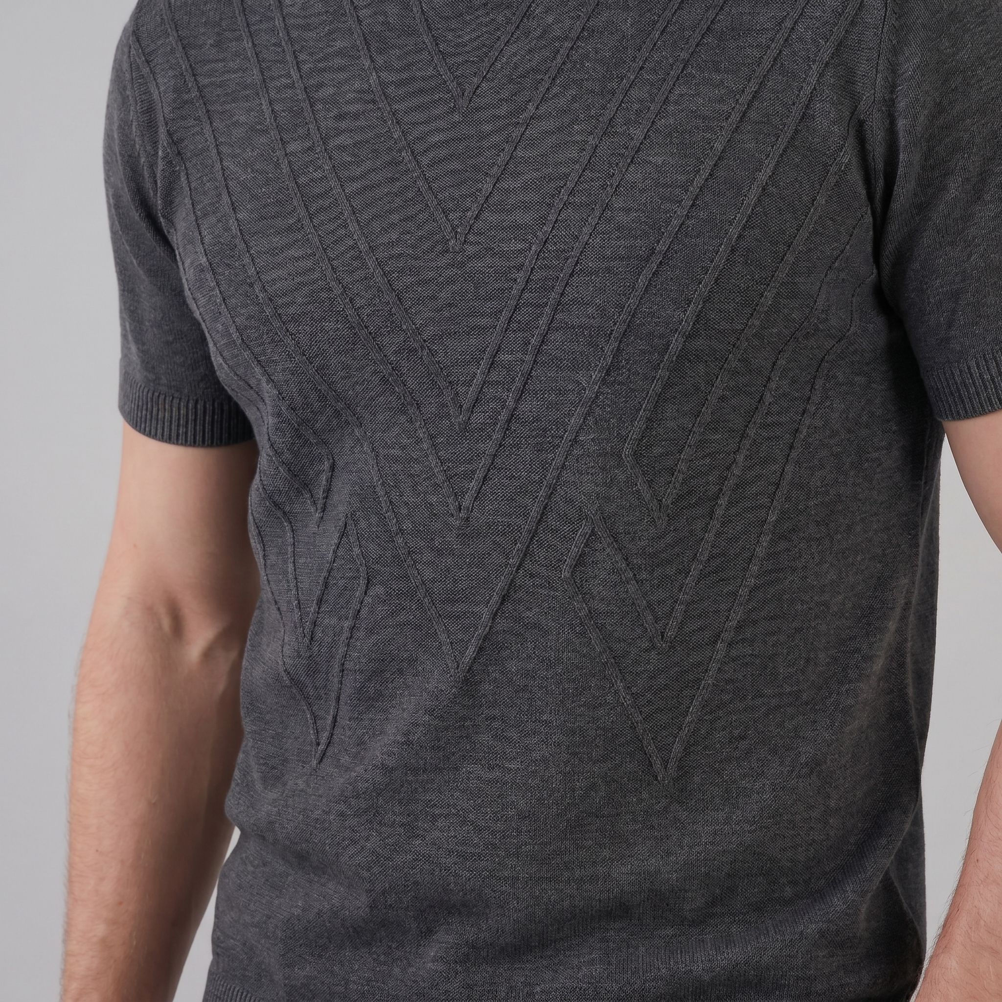 Men's Textured Knit T-Shirt for Comfort and Style