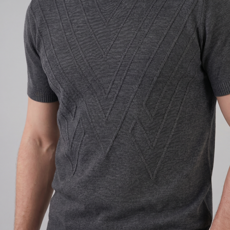 Men's Textured Knit T-Shirt for Comfort and Style