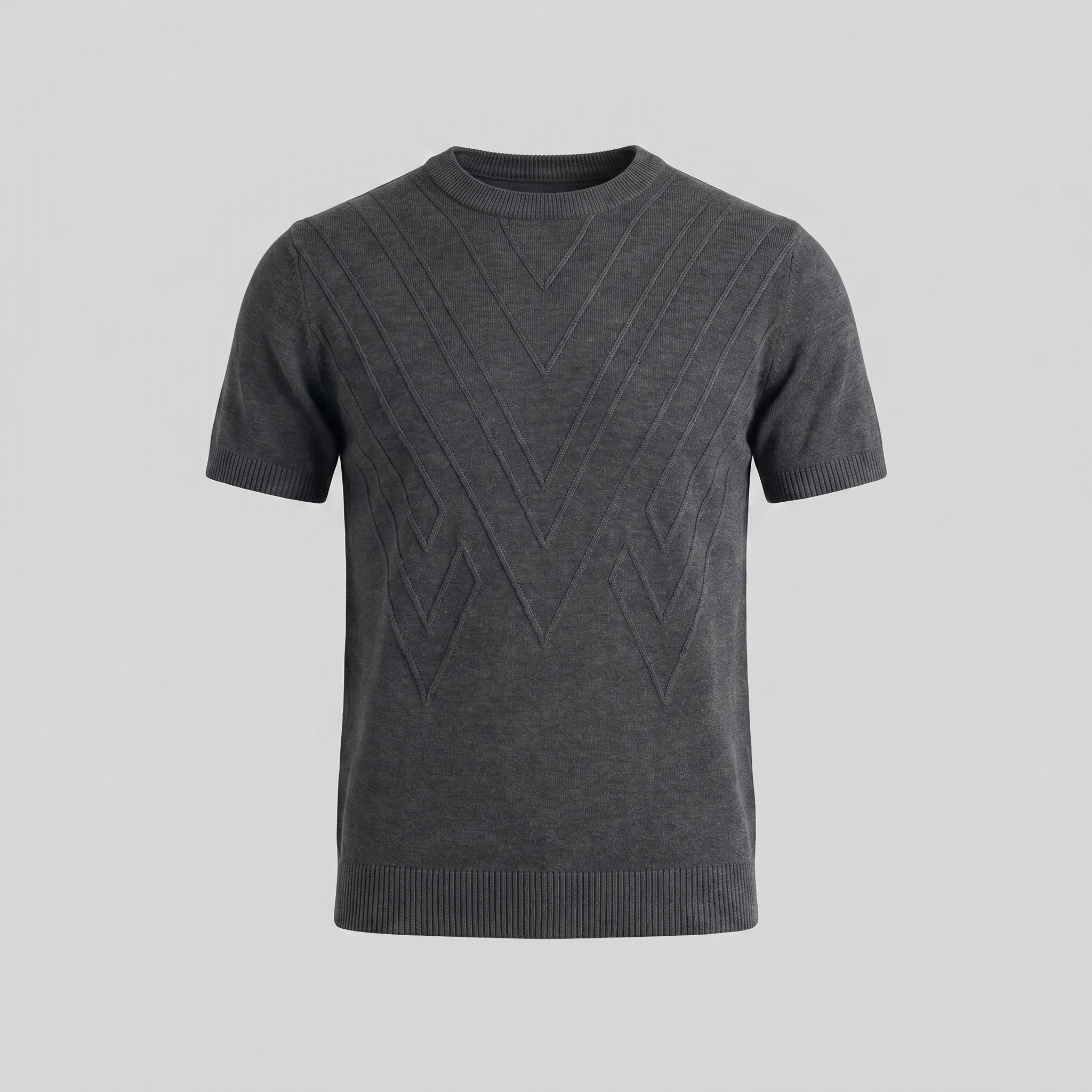 Men's Textured Knit T-Shirt for Comfort and Style