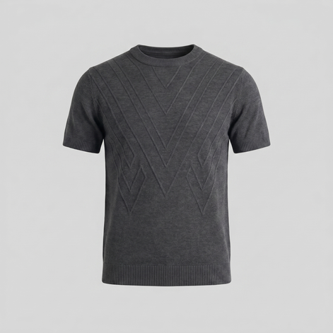 Men's Textured Knit T-Shirt for Comfort and Style