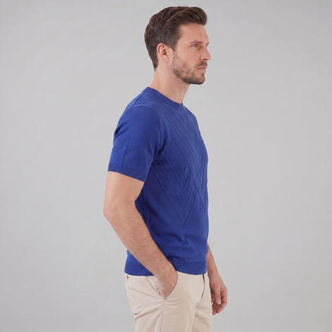 Men's Textured Knit T-Shirt for Comfort and Style
