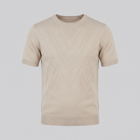 Men's Textured Knit T-Shirt for Comfort and Style