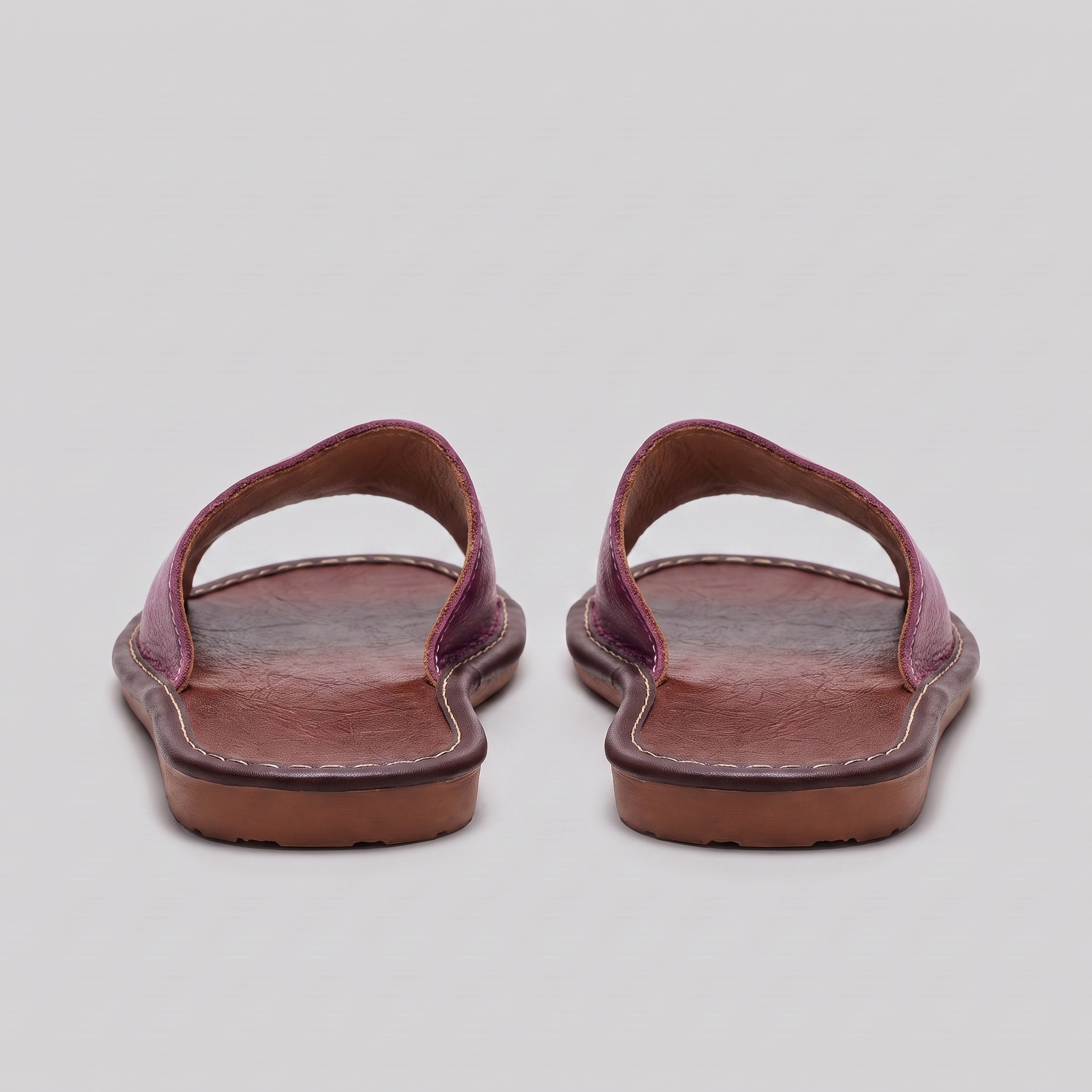 Men's Textured Leather Open-Toe Slide Sandal