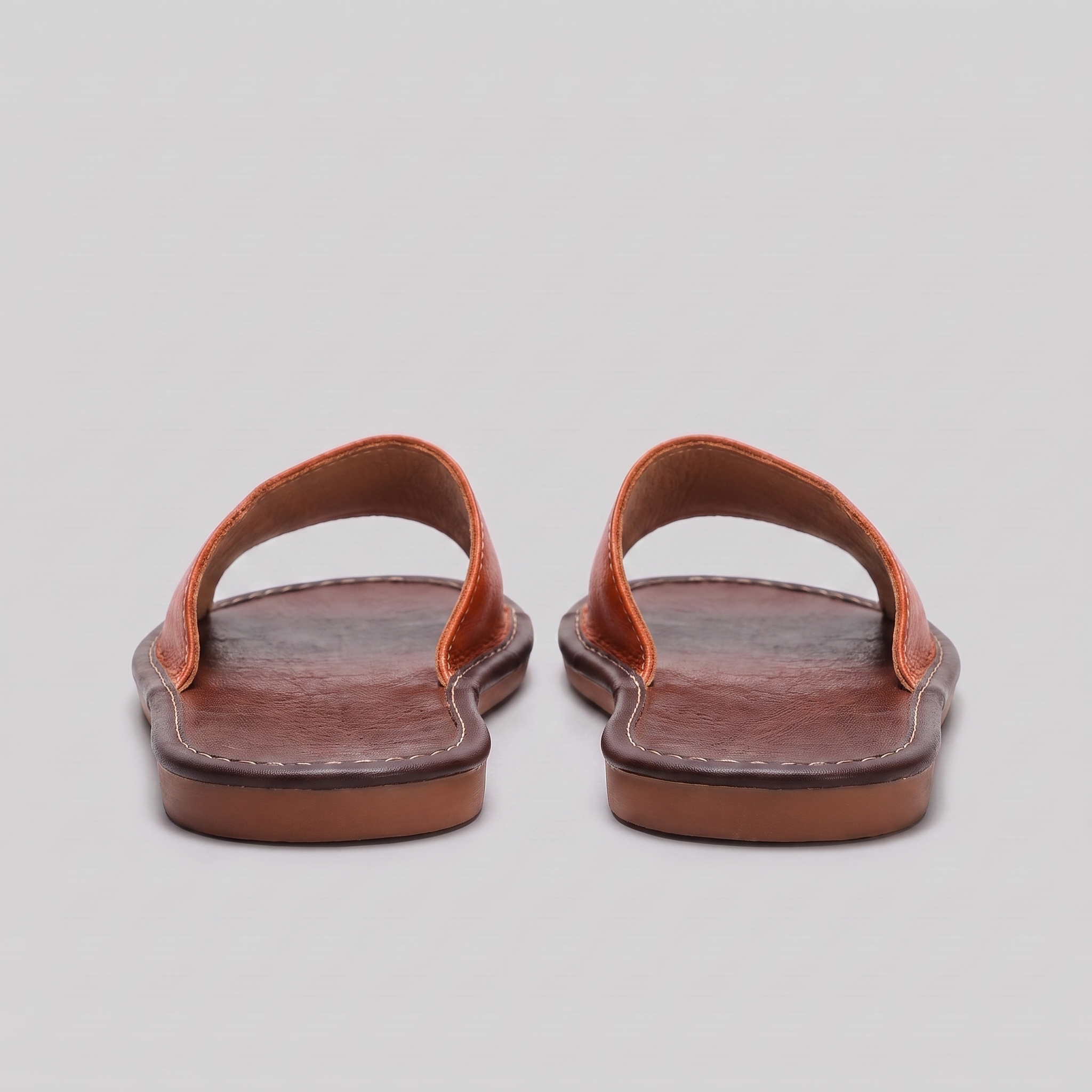 Men's Textured Leather Open-Toe Slide Sandal