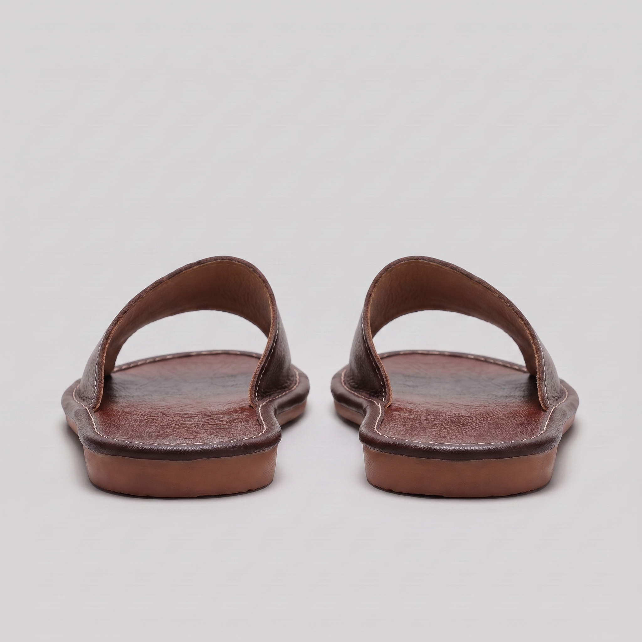 Men's Textured Leather Open-Toe Slide Sandal