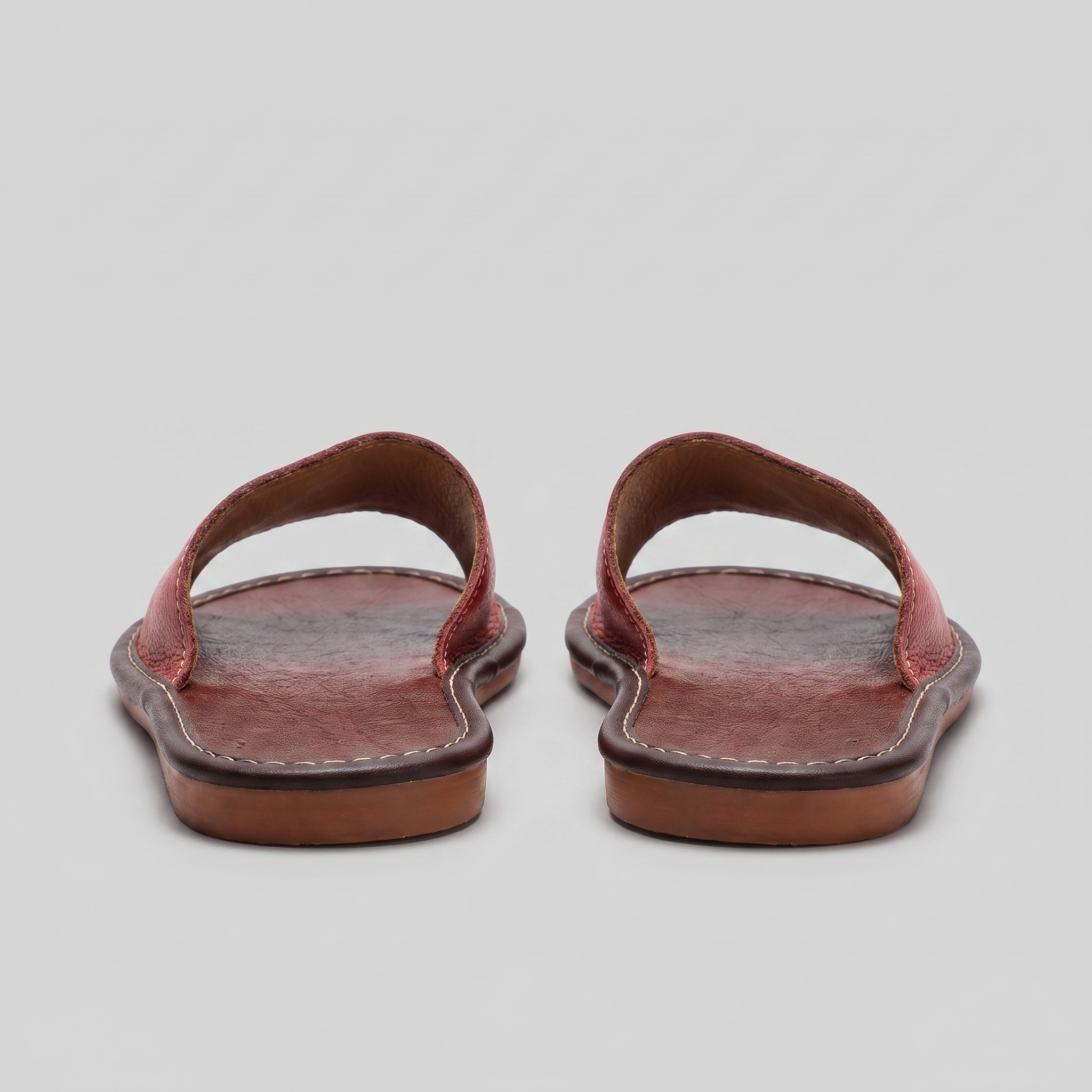 Men's Textured Leather Open-Toe Slide Sandal