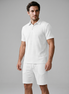 Men's Textured Polo and Shorts Set