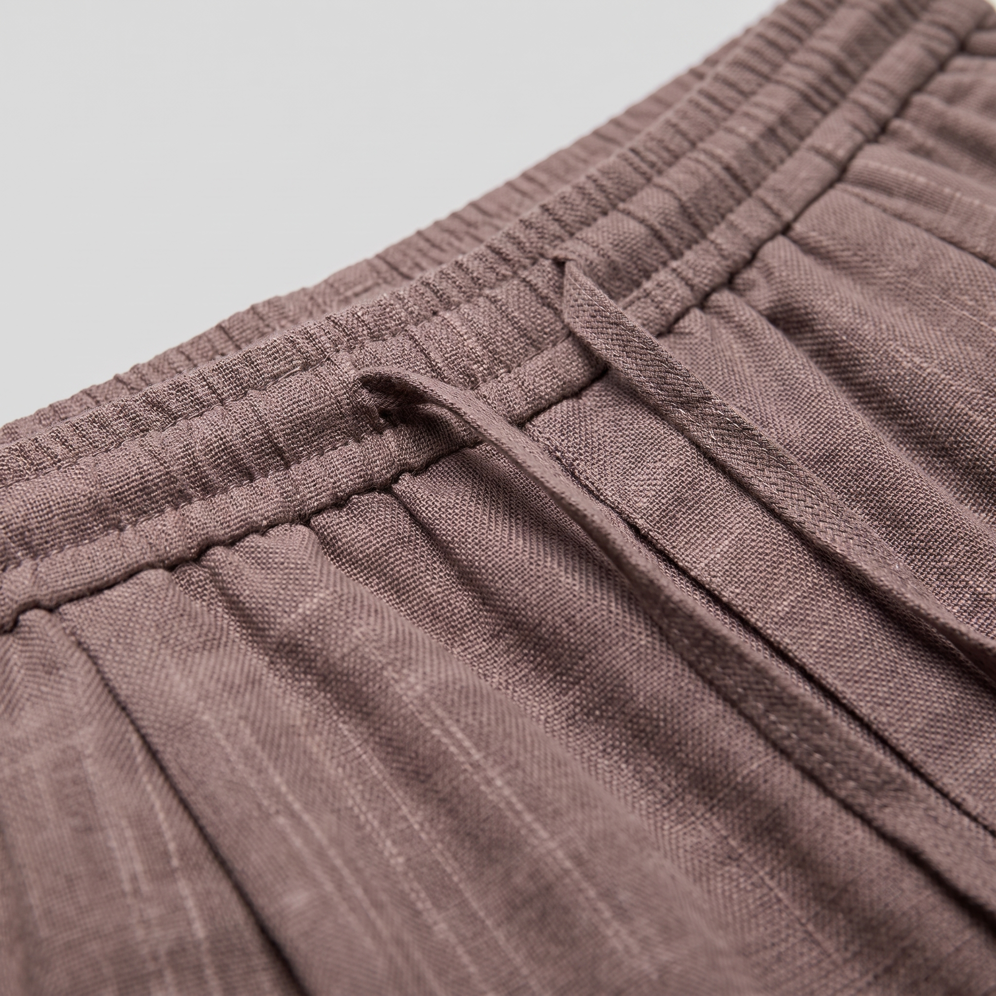 Men's Textured Polyester Drawstring Shorts