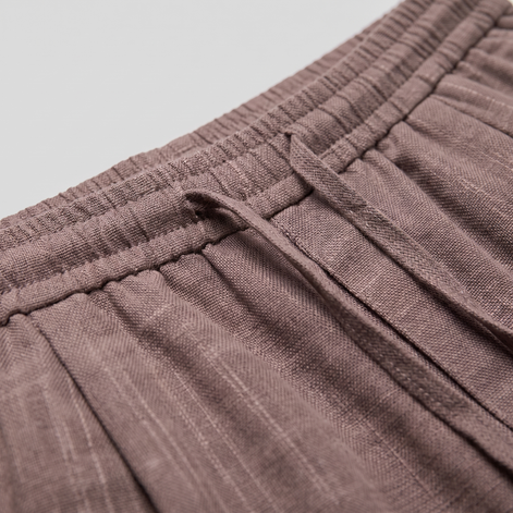 Men's Textured Polyester Drawstring Shorts