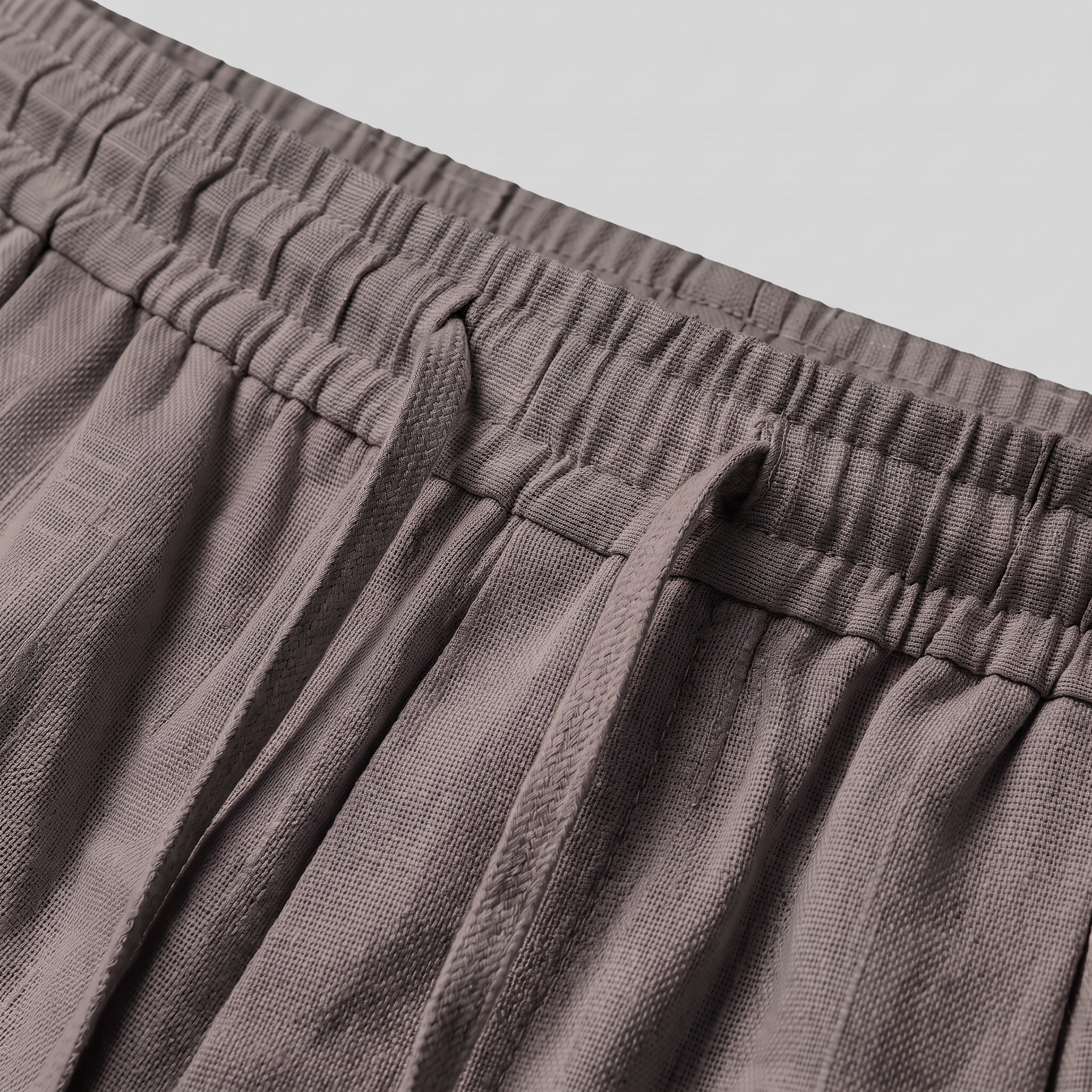 Men's Textured Polyester Drawstring Shorts