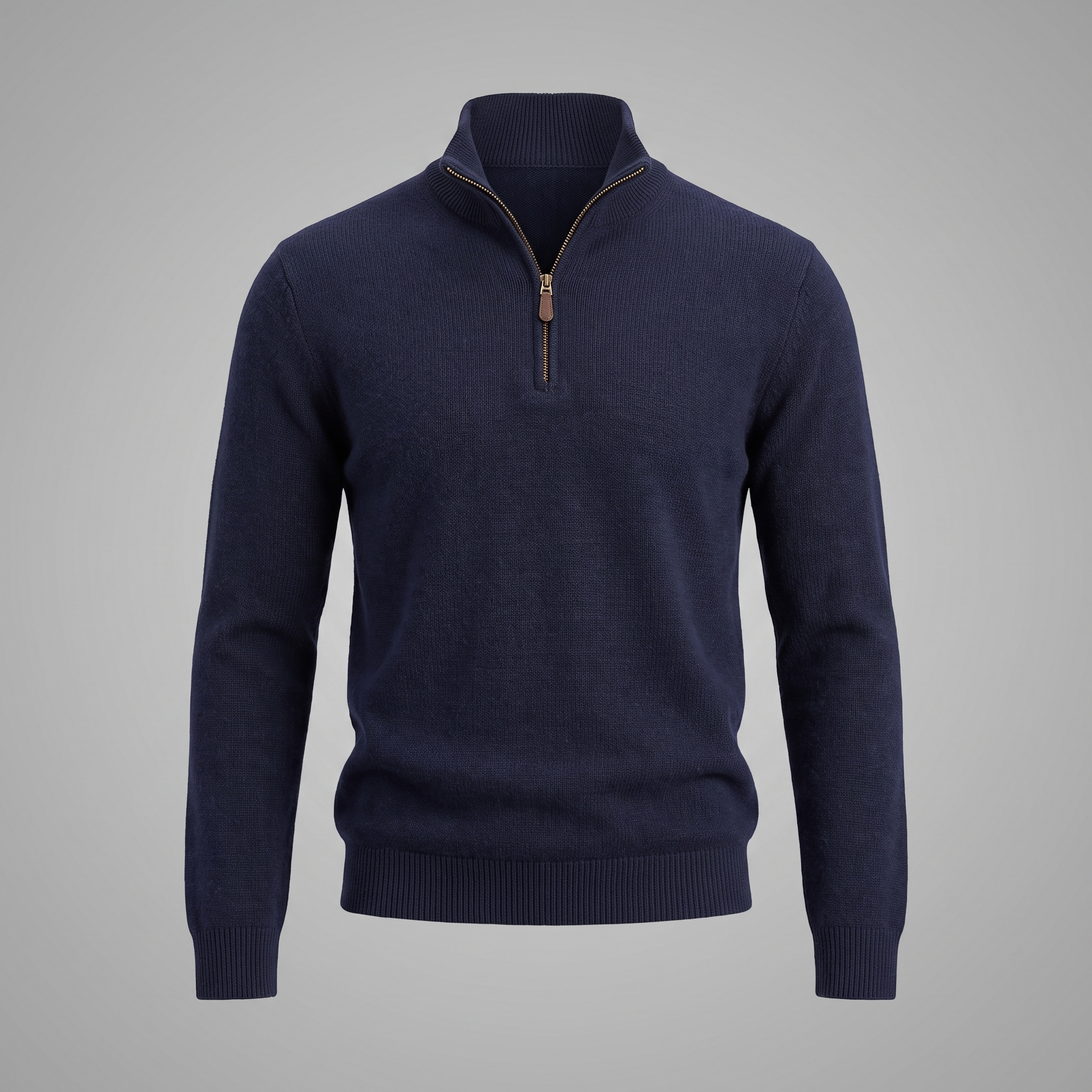 Men's Textured Quarter-Zip Sweater