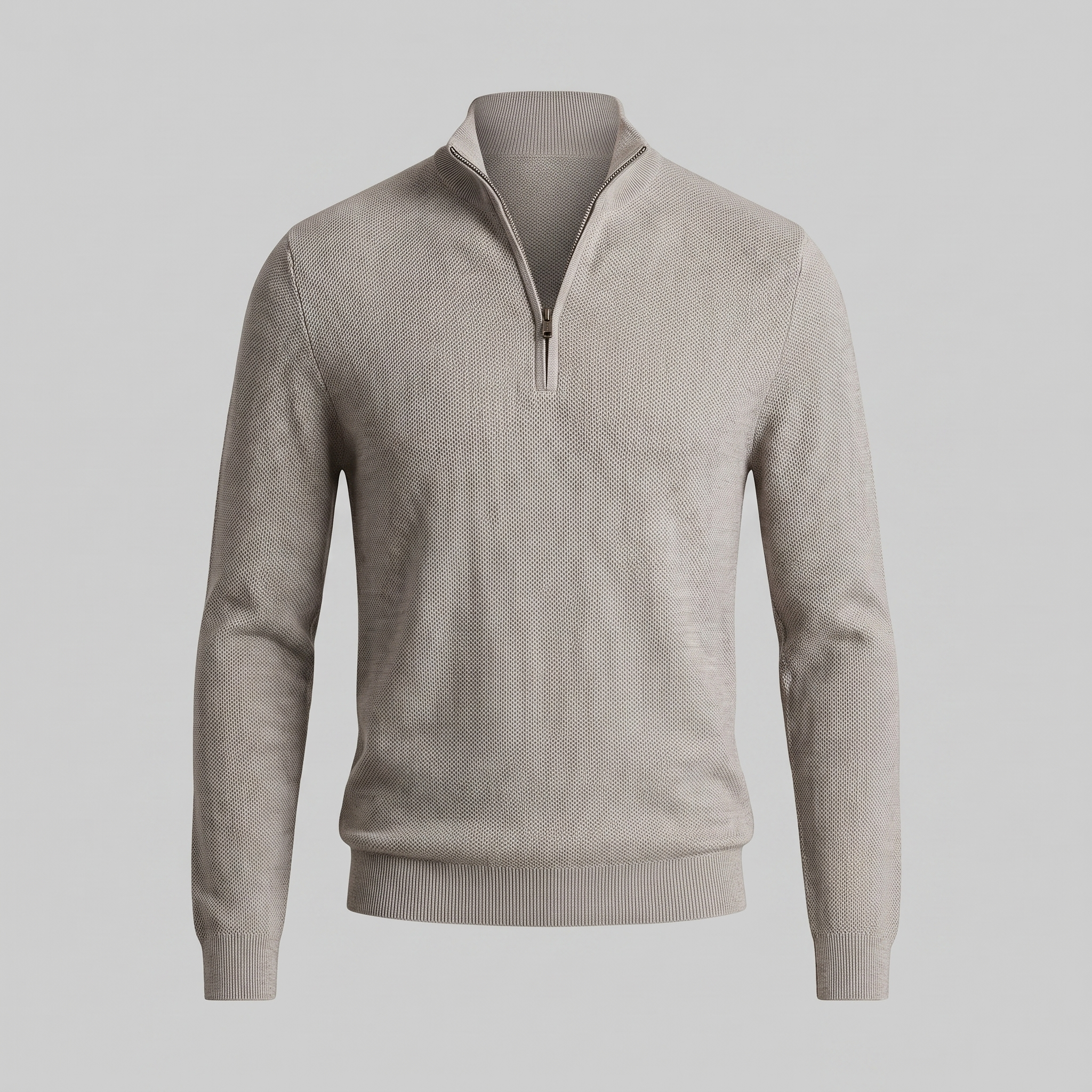 Men's Textured Quarter-Zip Sweater