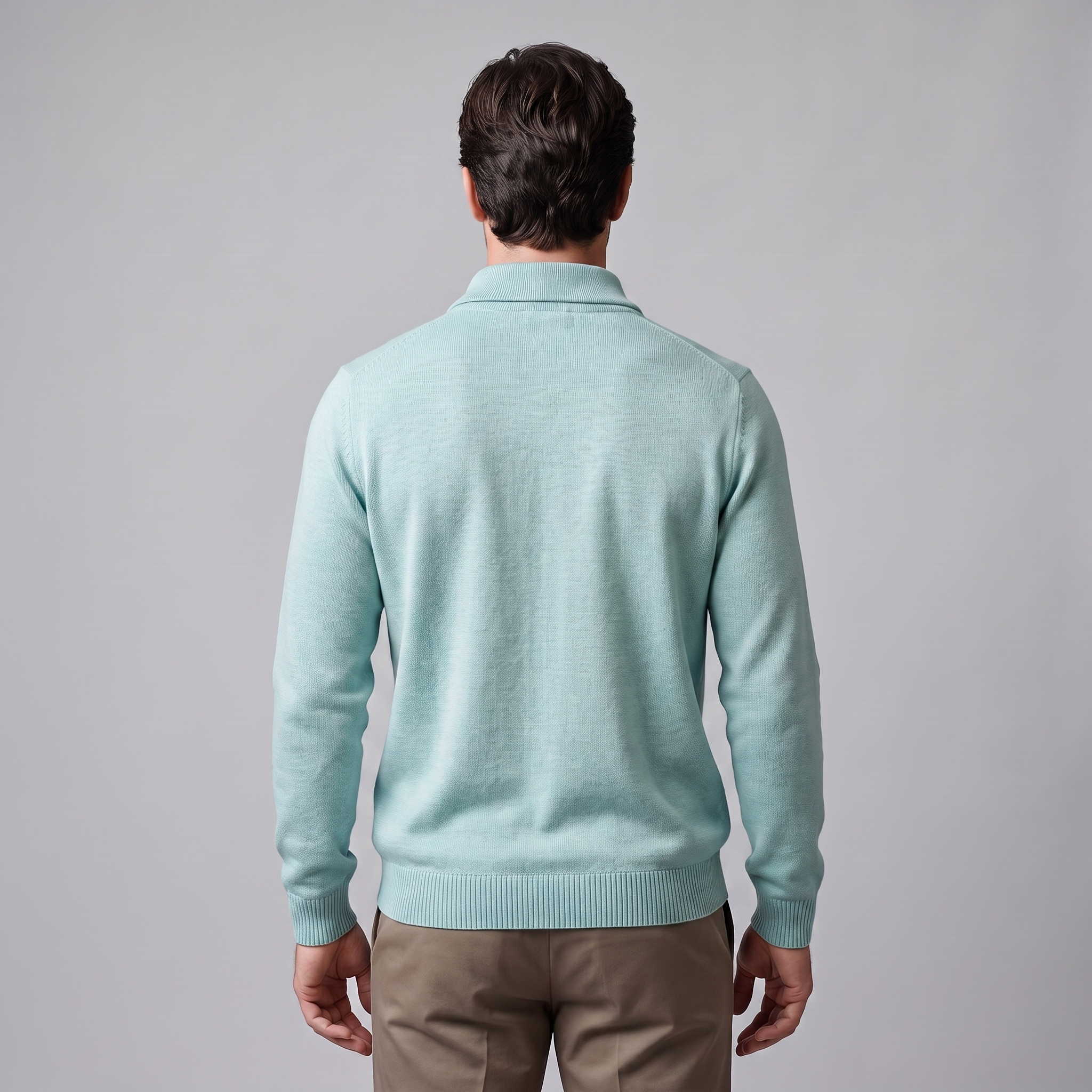 Men's Textured Quarter-Zip Sweater