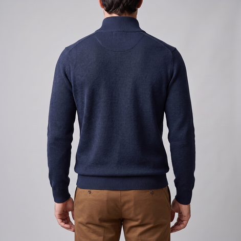 Men's Textured Quarter-Zip Sweater