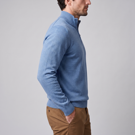 Men's Textured Quarter-Zip Sweater