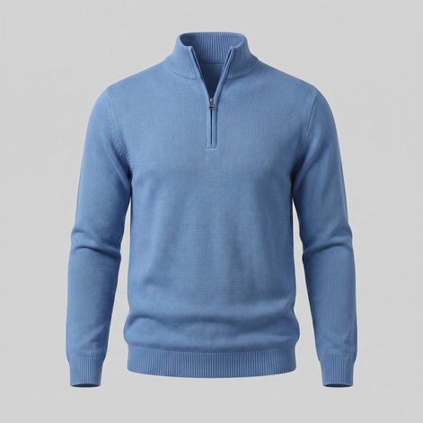 Men's Textured Quarter-Zip Sweater