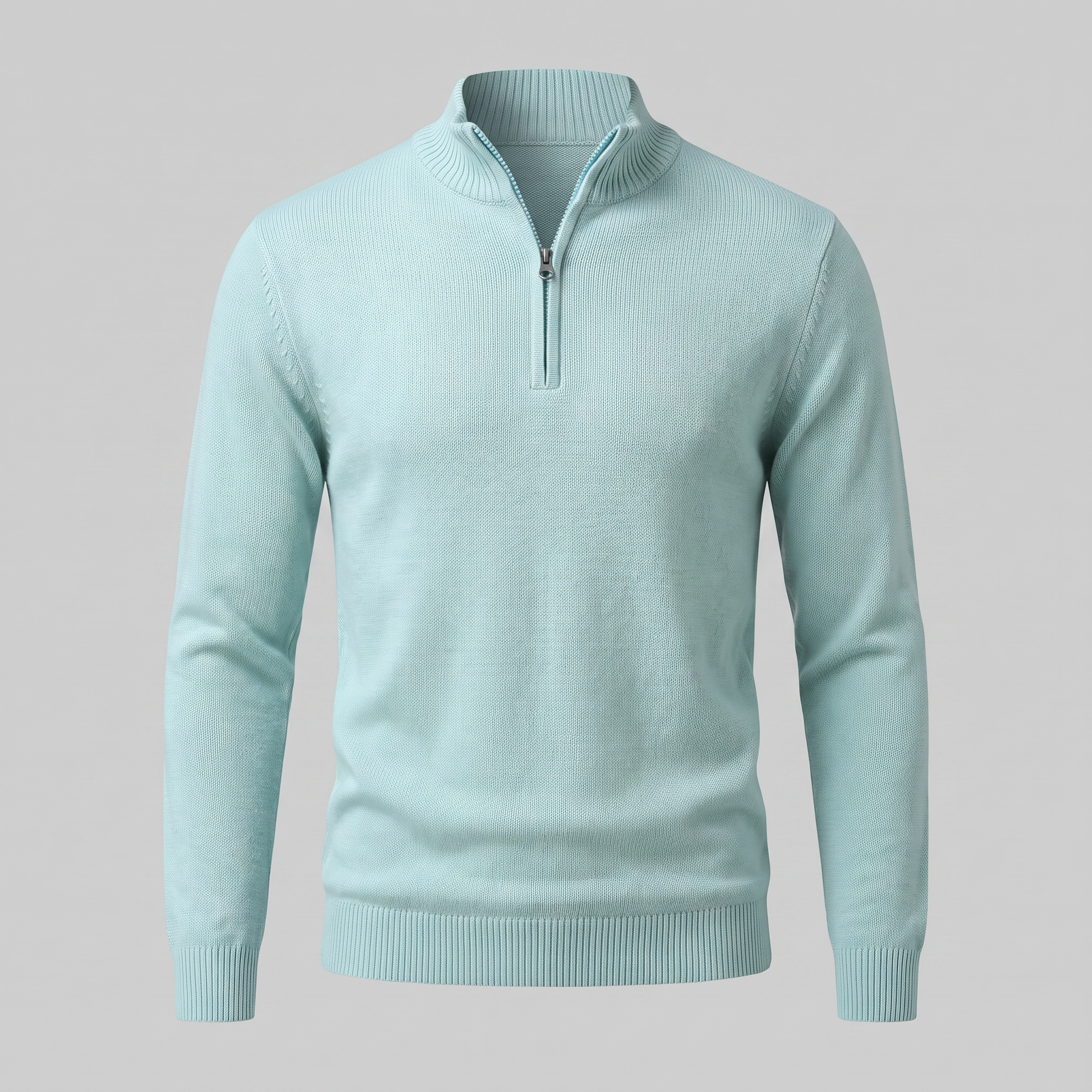 Men's Textured Quarter-Zip Sweater