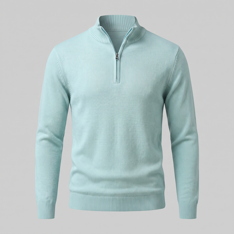 Men's Textured Quarter-Zip Sweater