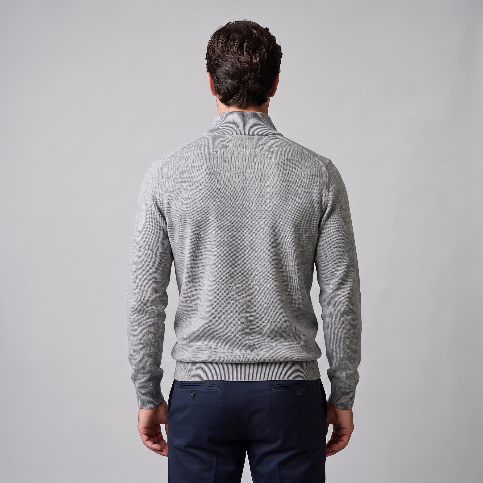 Men's Textured Quarter-Zip Sweater