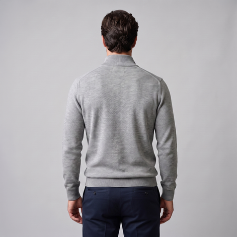 Men's Textured Quarter-Zip Sweater