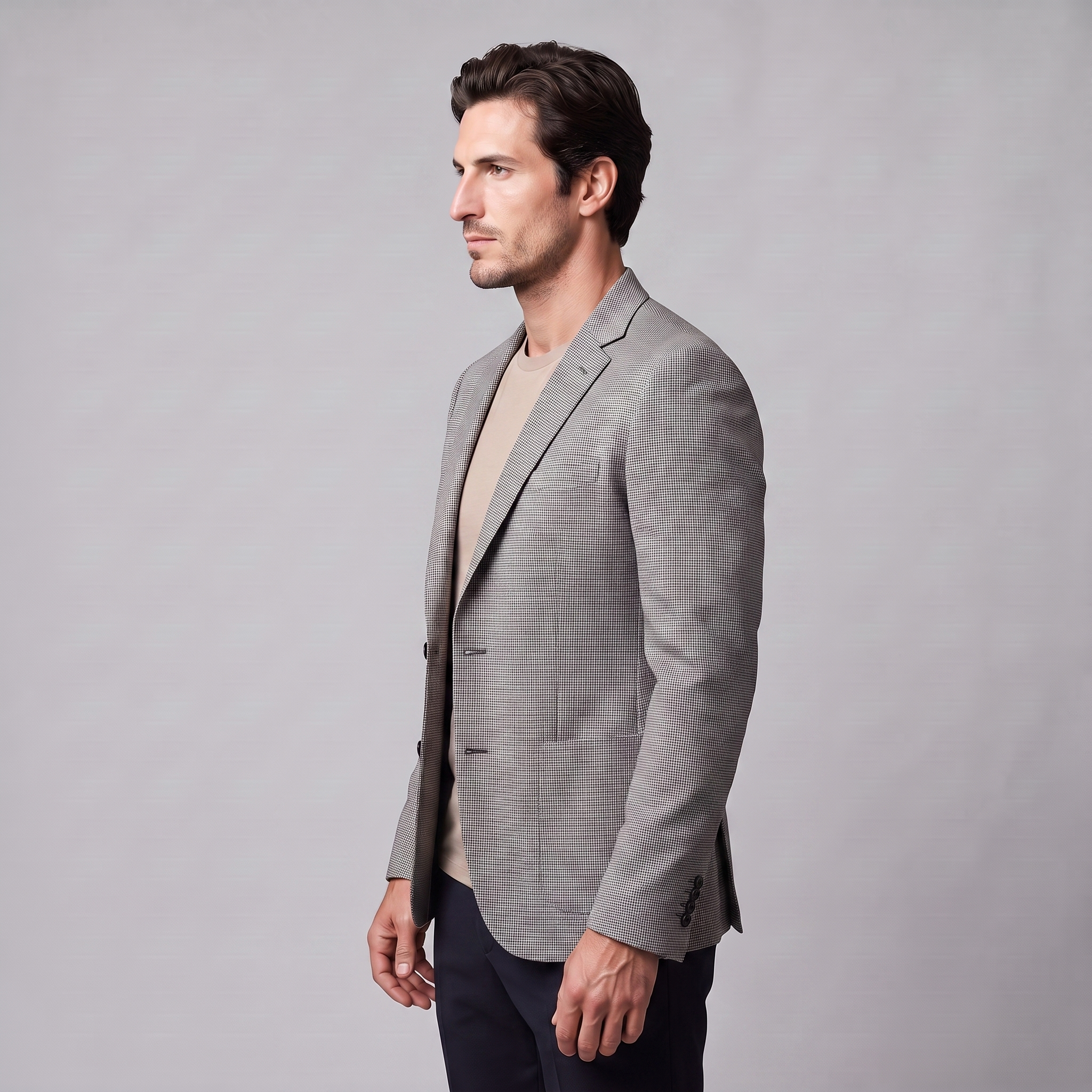 Men's Textured Two-Button Blazer