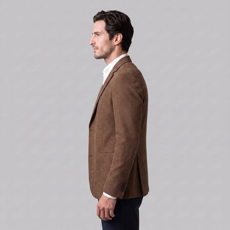 Men's Textured Two-Button Blazer
