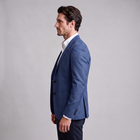 Men's Textured Two-Button Blazer
