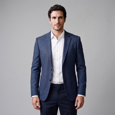 Men's Textured Two-Button Blazer